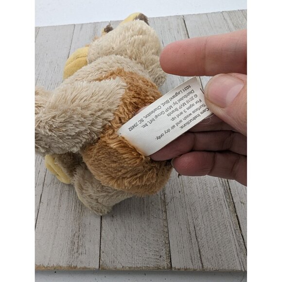 MVP Brown & Tan Plush Dog Glitter Eyes Stuffed Animal Toy Dog Fuzzy Plushie 7” - Picture 6 of 6